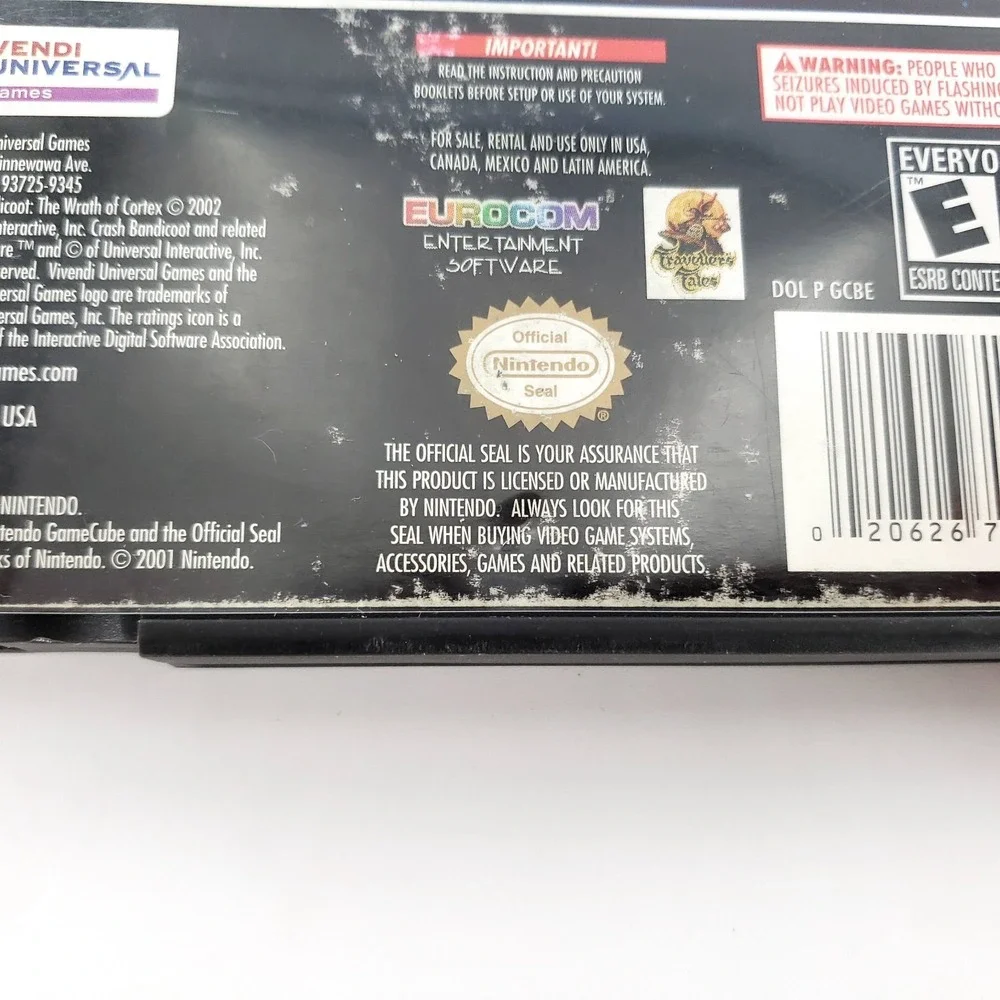 Crash Bandicoot: The Wrath of Cortex (Nintendo GameCube, 2002) Complete Tested